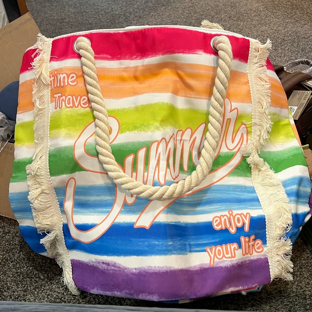 Large summer beach tote
